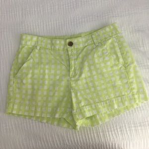 Gap gingham khaki shorts